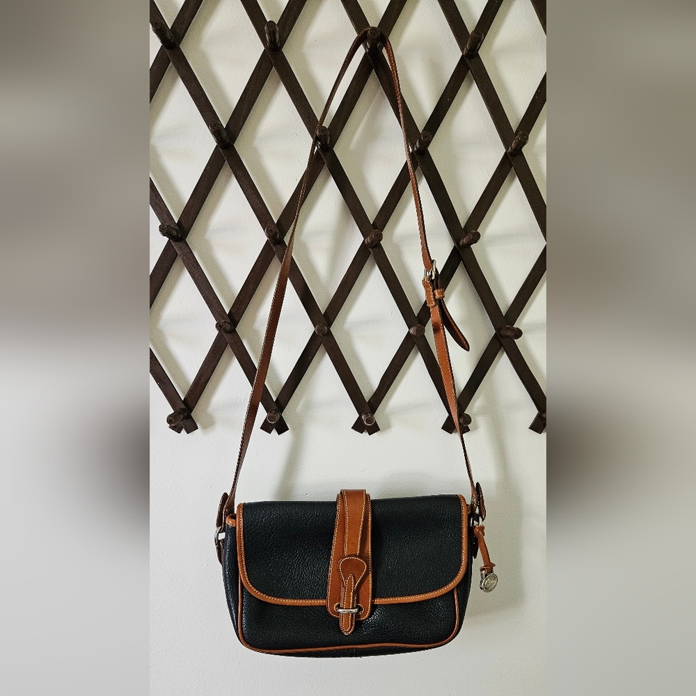 Dooney & Bourke Navy Leather Equestrian Crossbody